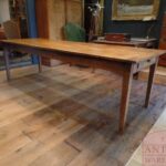 Antieke Franse iepen houten eettafel 3
