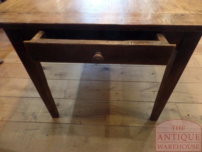 Antieke Franse iepen houten eettafel 4