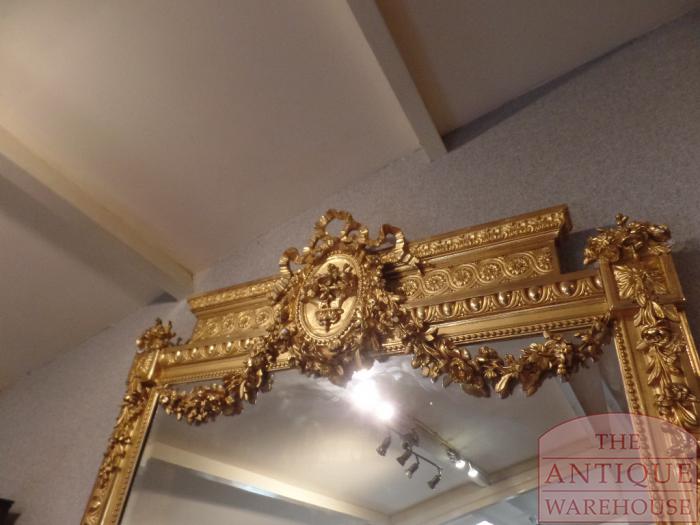 Antieke Franse vergulde spiegel 2