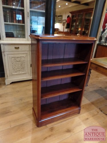 VERKOCHT, SOLD, antieke kleine mahonie open boekenkast