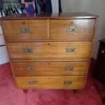 Antieke mahonie military ladekast circa 1890-1910 1