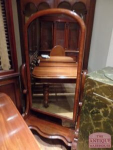 VERKOCHT SOLD, antieke mahonie passpiegel