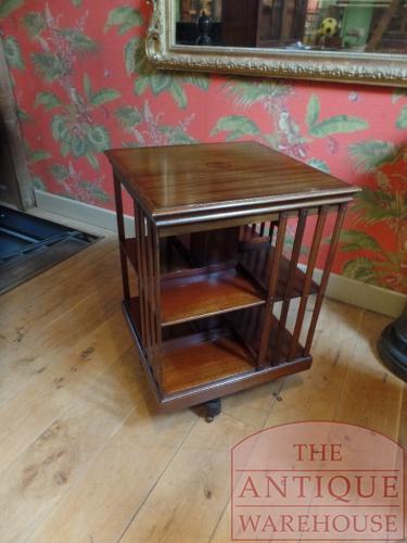 VERKOCHT SOLD antieke mahoniehouten boekenmolen