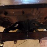 Antieke mahoniehouten boekenmolen met messing galerij 4