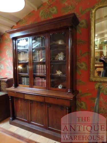 Antieke mahoniehouten Engelse boekenkast 2