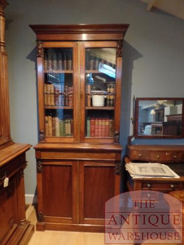 VERKOCHT SOLD antieke mahoniehouten engelse boekenkast