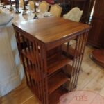 Antieke mahoniehouten Engelse boekenmolen 1