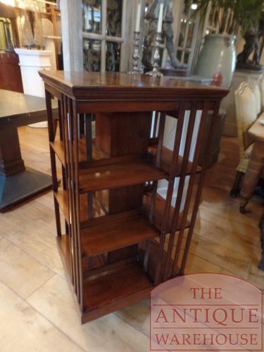 Antieke mahoniehouten Engelse boekenmolen 2