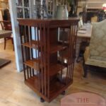 Antieke mahoniehouten Engelse boekenmolen 3