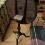 antieke mahoniehouten Engelse tilt top tafel klein 2