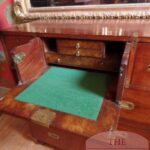 Antieke mahoniehouten military ladenkast met secretaire 4
