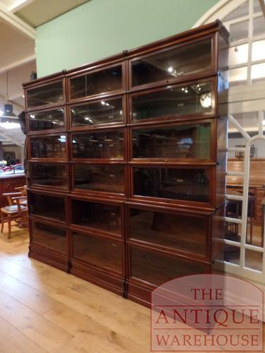 Antieke mahoniehouten originele Globe Wernicke boekenkast 2