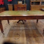 Antieke mahoniehouten schrijftafel, 180 x 97 cm, circa 1820-1840 1