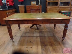 VERKOCHT SOLD antieke mahoniehouten schrijftafel,180 x 97 cm