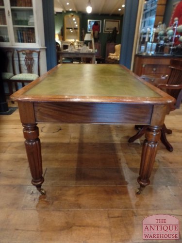 Antieke mahoniehouten schrijftafel, 180 x 97 cm, circa 1820-1840 2