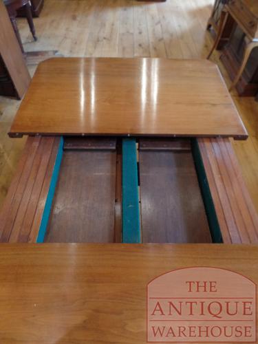 Antieke mahoniehouten wind out coulissentafel 3