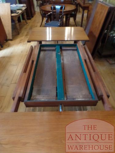 Antieke mahoniehouten wind out coulissentafel 4