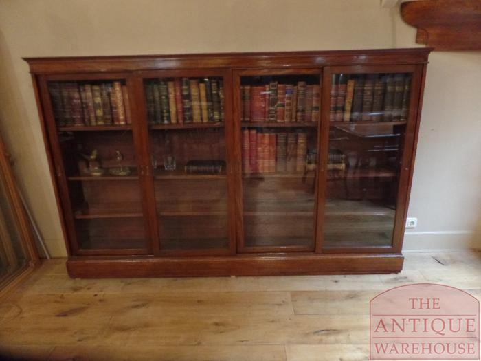 VERKOCHT SOLD antieke mahouten boekenkast circa 1890