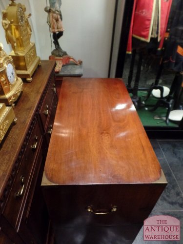 Antieke military ladenkast met schrijfgedeelte 3