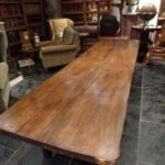 Antieke noten houten Franse tafel 2