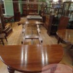 Antieke ronde mahoniehouten coulissentafel 3