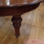 Antieke ronde mahoniehouten coulissentafel 4