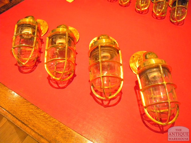 VERKOCHT SOLD antieke scheepslamp