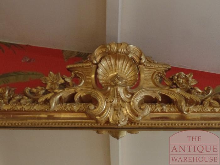 Antieke vergulde Louis Philippe spiegel 2
