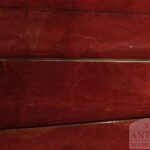 antieke vitrinekast met gebogen zijruiten 5