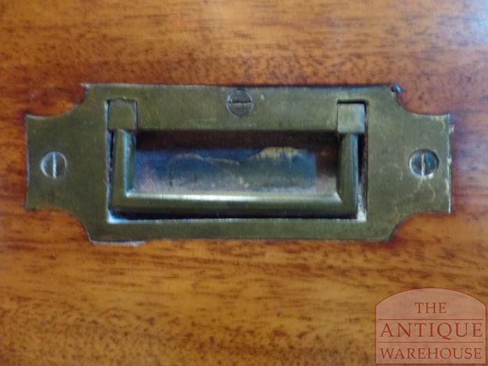 Antieke mahonie military ladekast 2