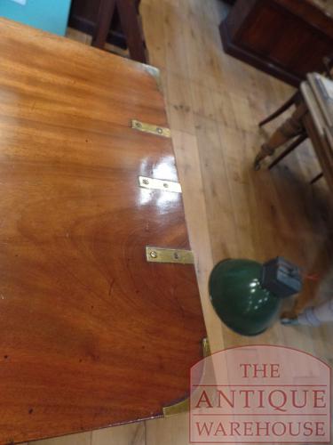 Antieke mahonie military ladekast 5