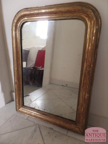 VERKOCHT SOLD vergulde antieke Franse spiegel