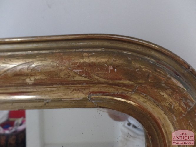 Vergulde antieke Franse spiegel 2