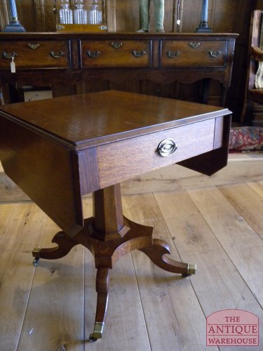 Antiek eiken side table 3