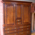 antiek eiken Engels kabinet 3