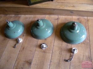 vintage emaille lampen, VERKOCHT